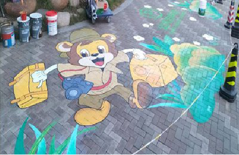 株洲夏季画地面彩绘会遇到的问题