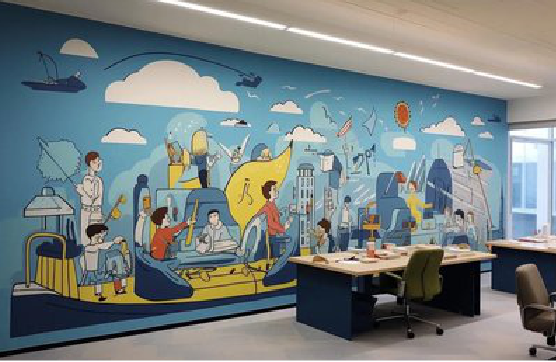 株洲办公室墙绘的特点。