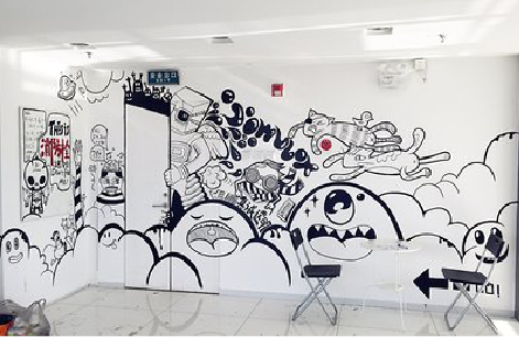 株洲手绘墙并非传统涂鸦。